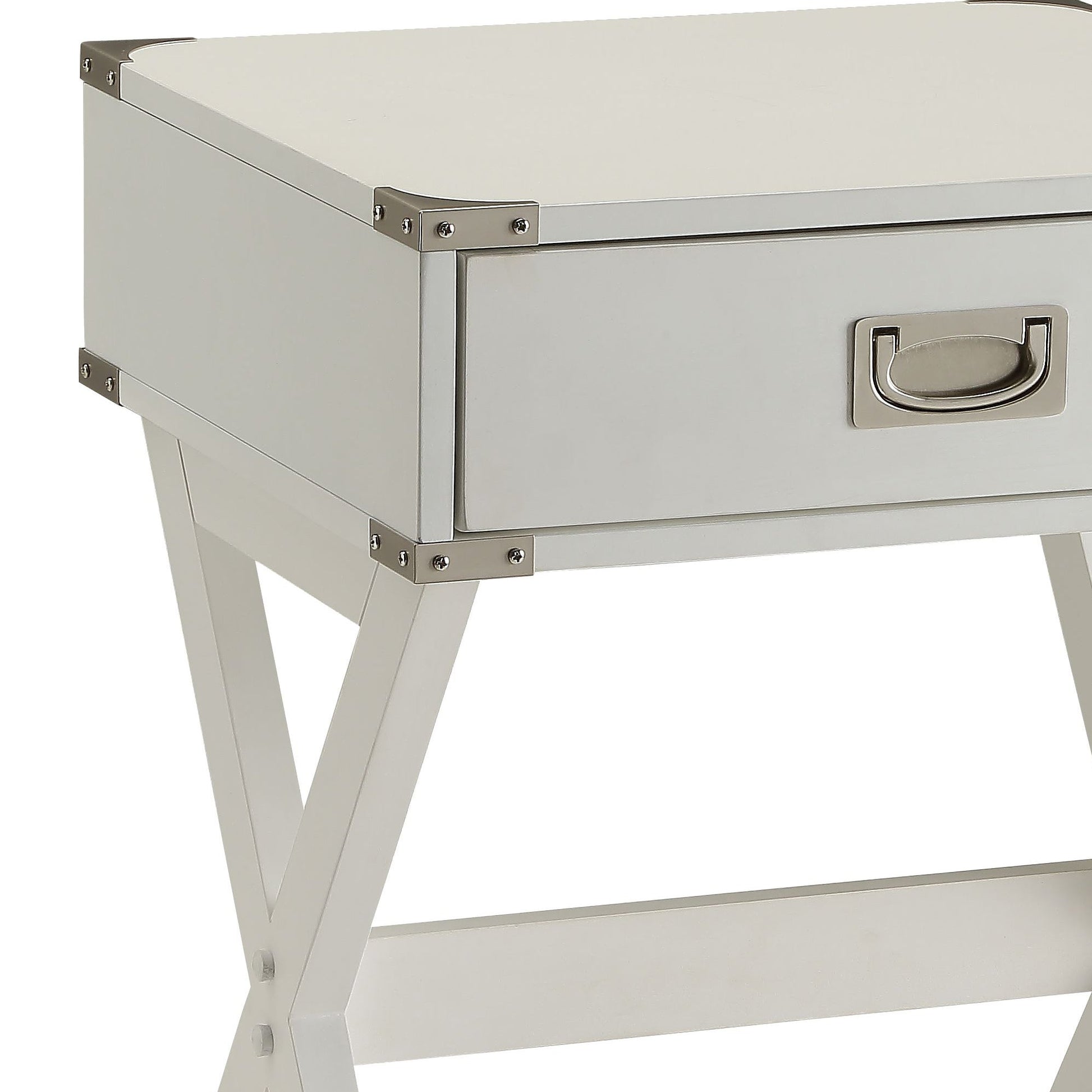 Babs White Finish Accent Table - 1st Choice Furniture Direct
