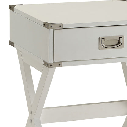 Babs White Finish Accent Table - 1st Choice Furniture Direct