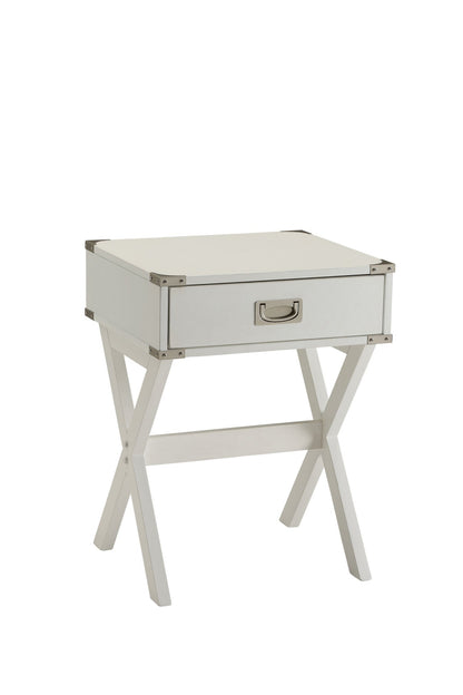 Babs White Finish Accent Table - 1st Choice Furniture Direct