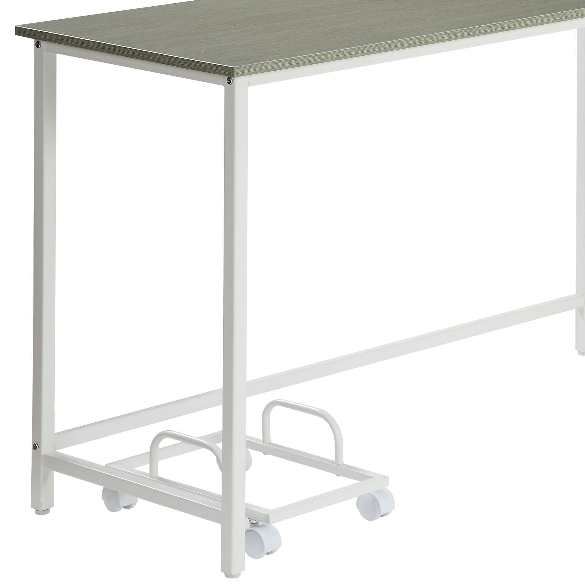 Bambina Gray & White Finish Computer Desk - 1st Choice Furniture Direct