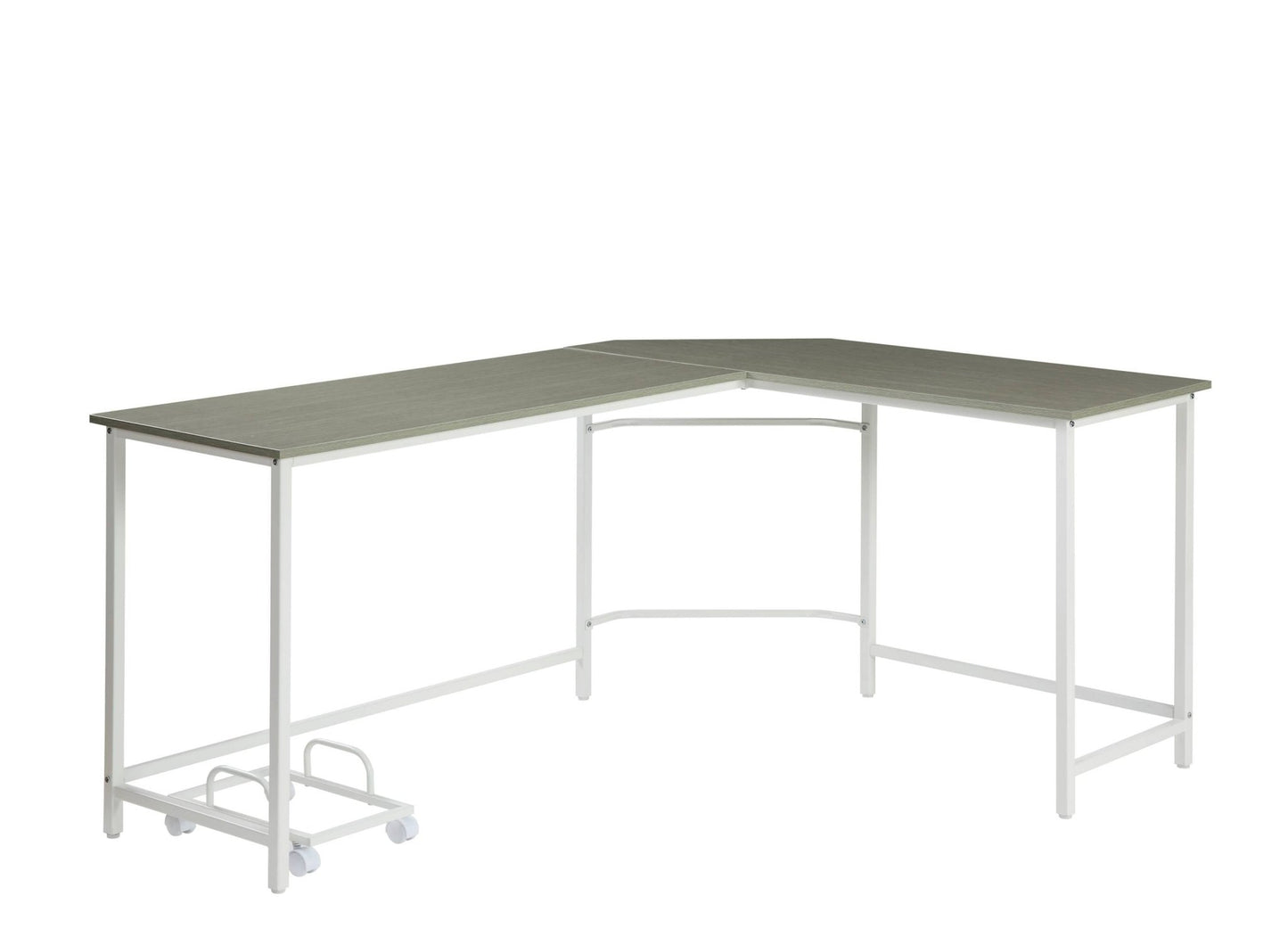 Bambina Gray & White Finish Computer Desk - 1st Choice Furniture Direct