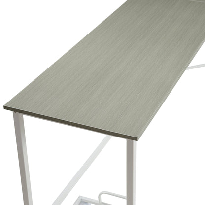 Bambina Gray & White Finish Computer Desk - 1st Choice Furniture Direct