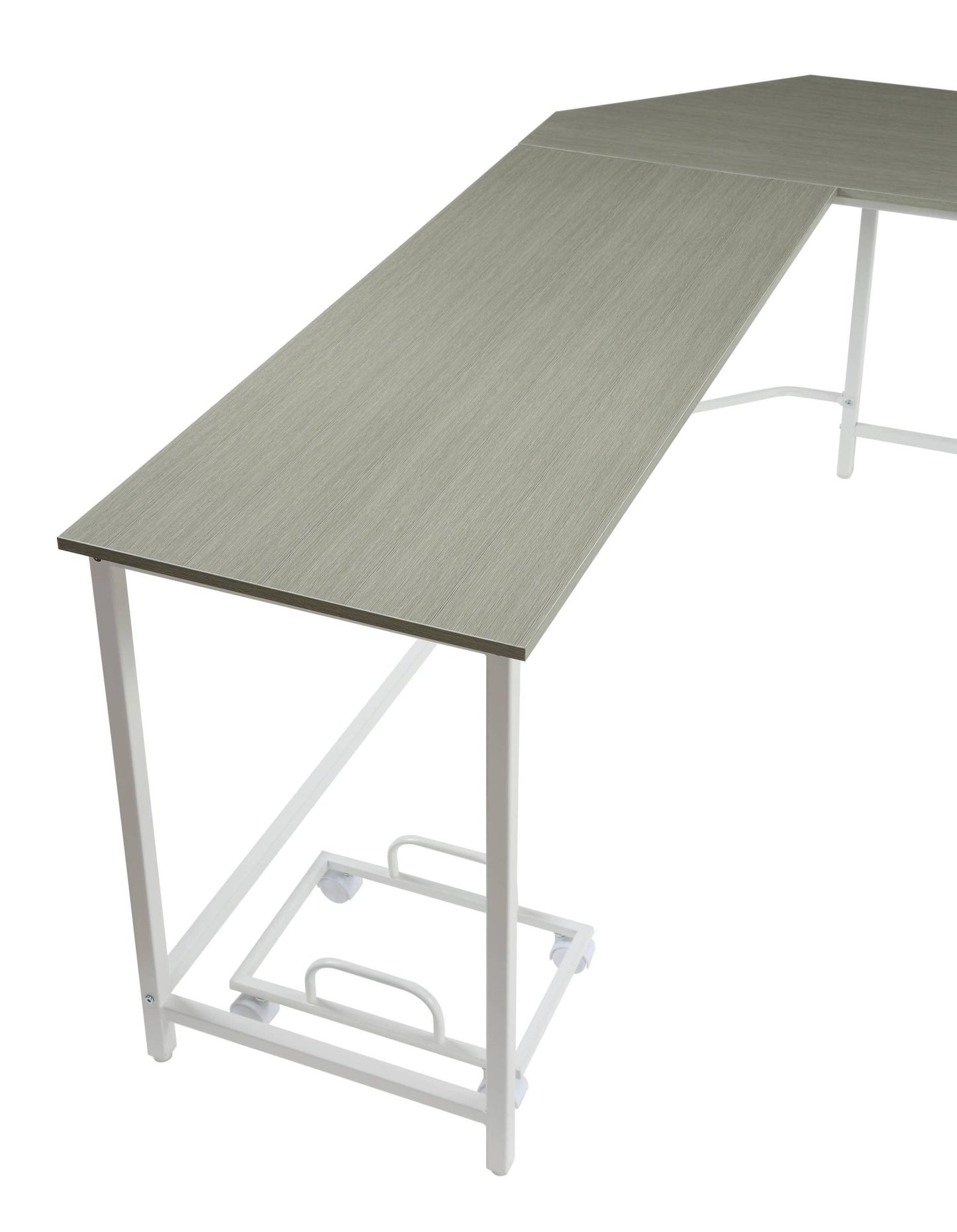 Bambina Gray & White Finish Computer Desk - 1st Choice Furniture Direct