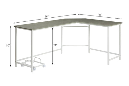 Bambina Gray & White Finish Computer Desk - 1st Choice Furniture Direct