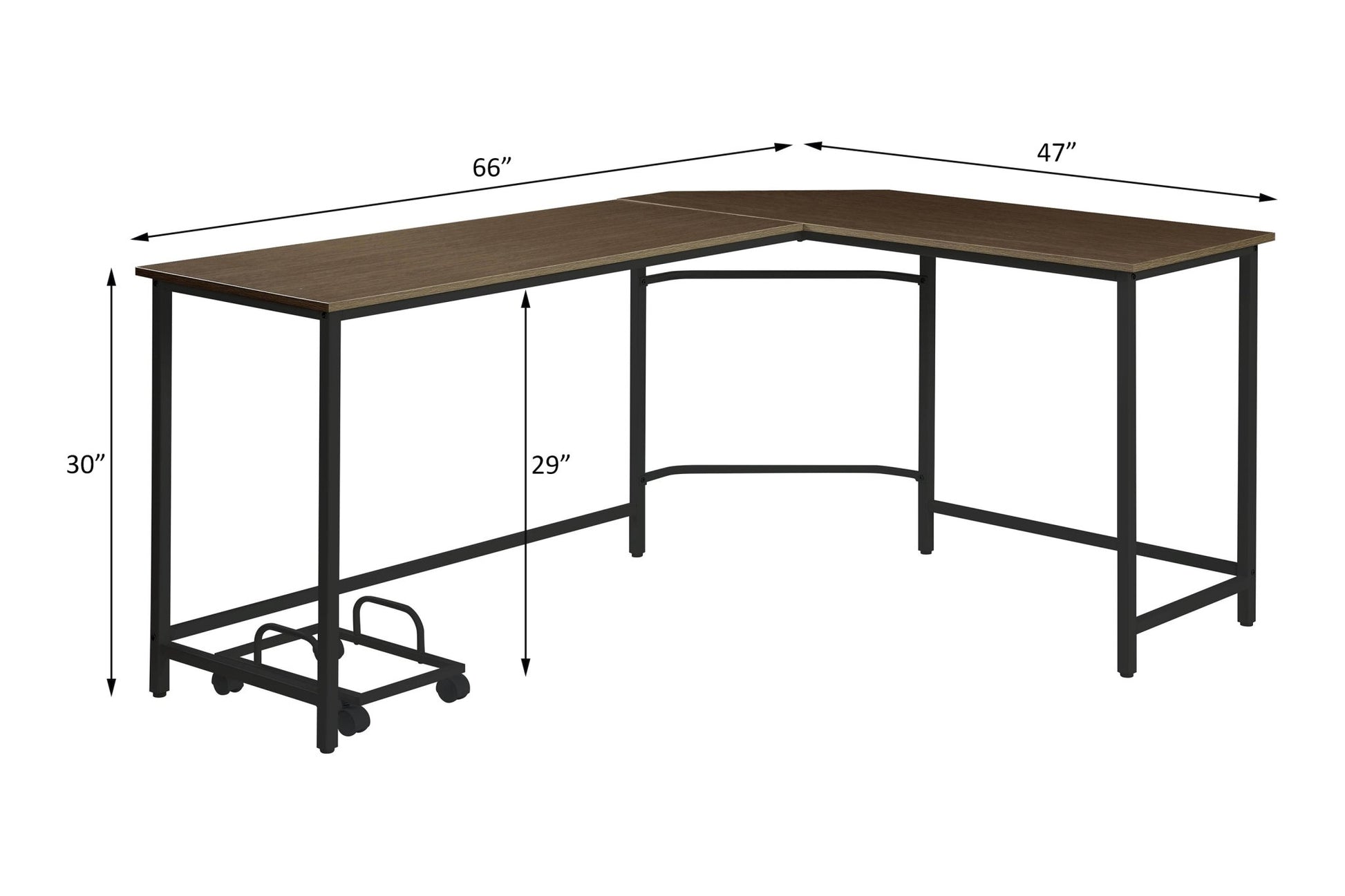 Bambina Oak & Black Finish Computer Desk - 1st Choice Furniture Direct