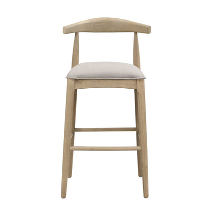 BAR STOOL IN PEBBLE FABRIC (SET OF 2) - 1st Choice Furniture Direct
