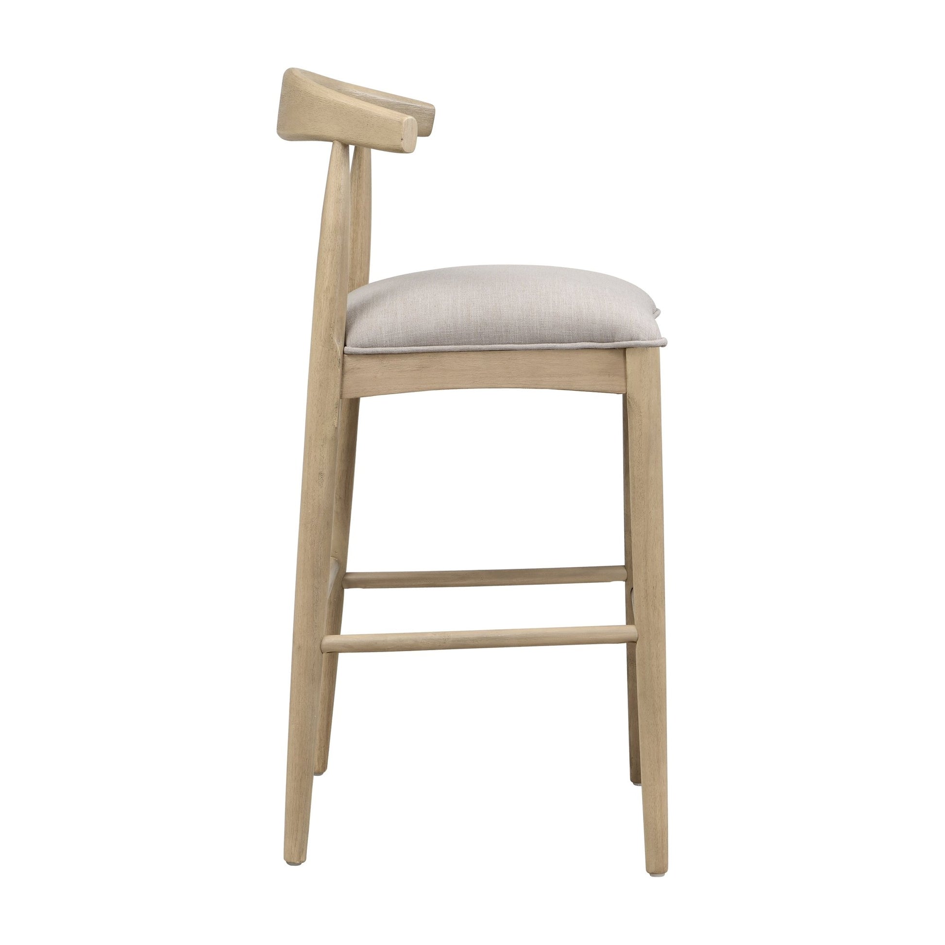 BAR STOOL IN PEBBLE FABRIC (SET OF 2) - 1st Choice Furniture Direct