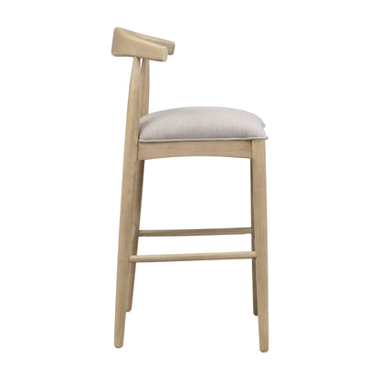 BAR STOOL IN PEBBLE FABRIC (SET OF 2) - 1st Choice Furniture Direct