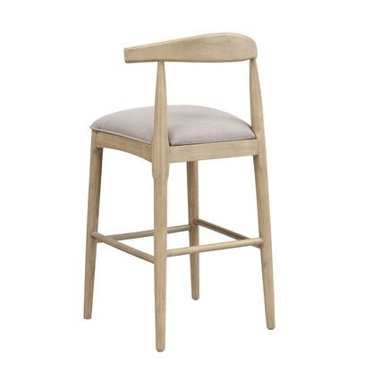 BAR STOOL IN PEBBLE FABRIC (SET OF 2) - 1st Choice Furniture Direct