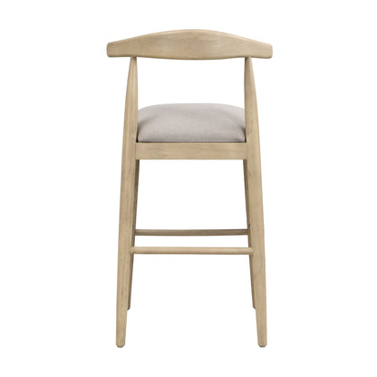 BAR STOOL IN PEBBLE FABRIC (SET OF 2) - 1st Choice Furniture Direct