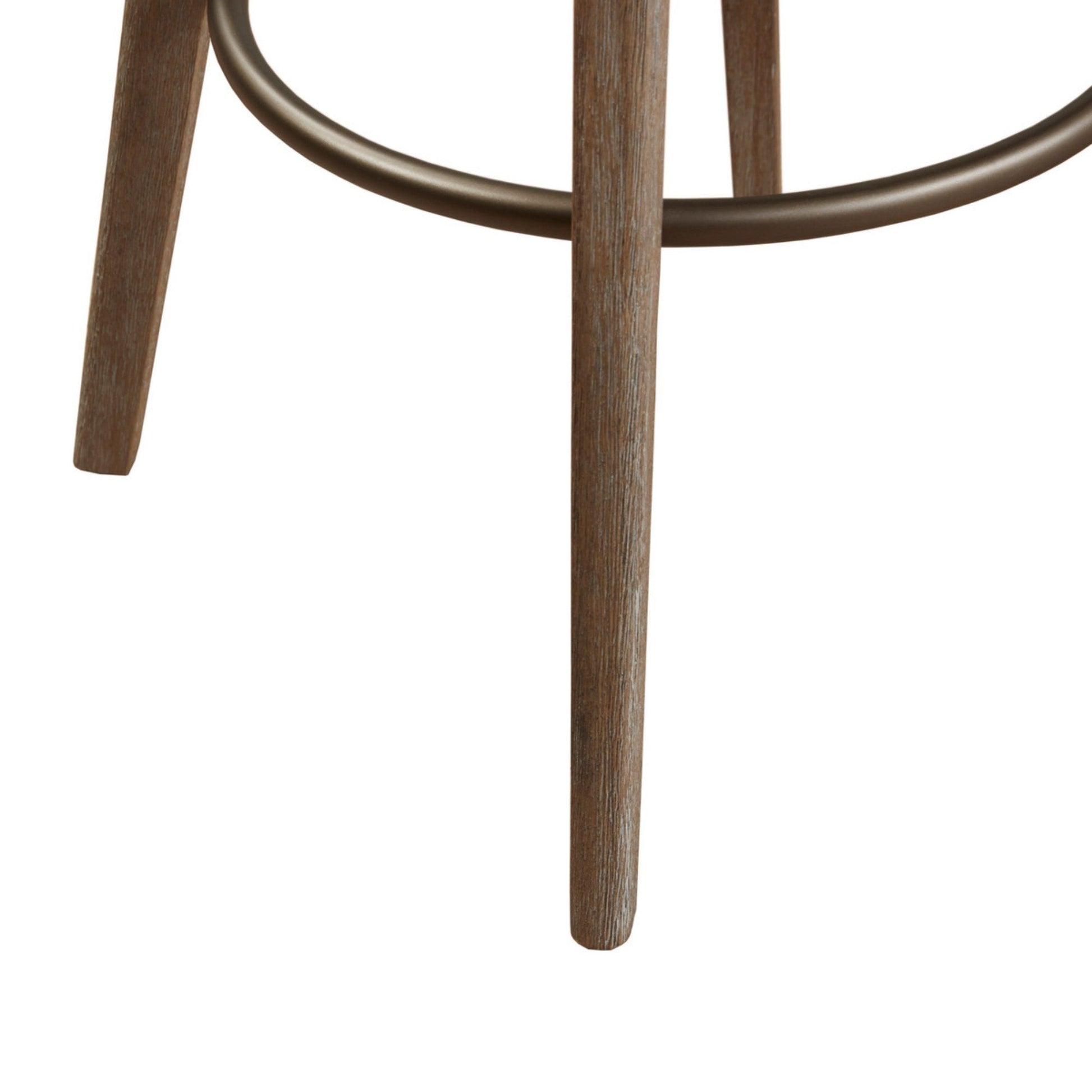Bar Stool with Swivel Seat in Sand Polyester and Reclaimed Grey Wood - 1st Choice Furniture Direct
