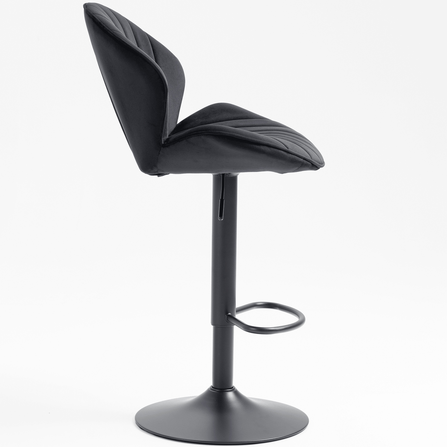 Bar Stools Set of 2 - Adjustable Barstools with Back and Footrest, Counter Height Bar Chairs for Kitchen, Pub - black - 1st Choice Furniture Direct