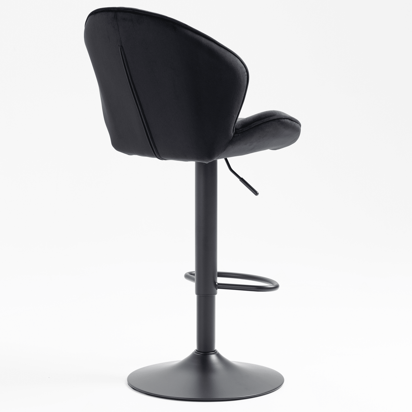 Bar Stools Set of 2 - Adjustable Barstools with Back and Footrest, Counter Height Bar Chairs for Kitchen, Pub - black - 1st Choice Furniture Direct