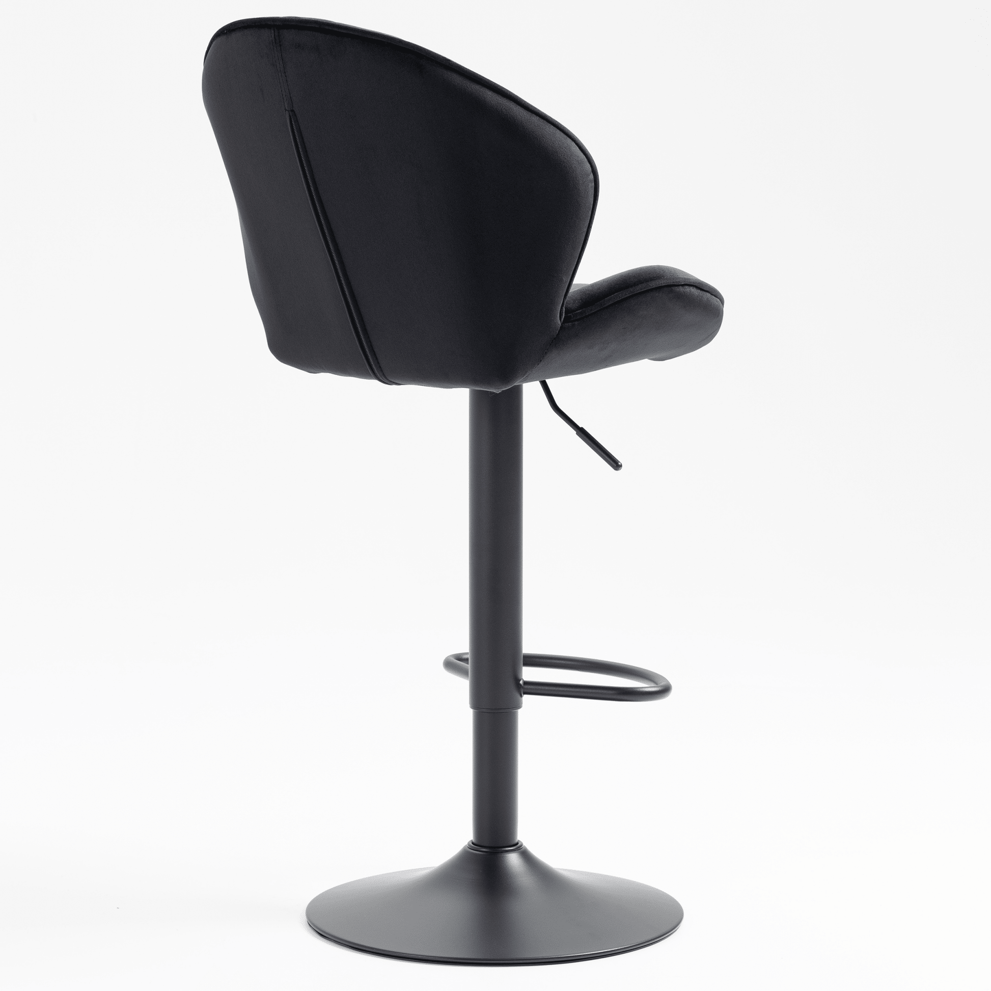 Bar Stools Set of 2 - Adjustable Barstools with Back and Footrest, Counter Height Bar Chairs for Kitchen, Pub - black - 1st Choice Furniture Direct