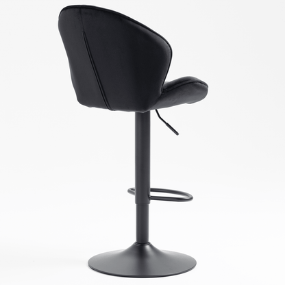 Bar Stools Set of 2 - Adjustable Barstools with Back and Footrest, Counter Height Bar Chairs for Kitchen, Pub - black - 1st Choice Furniture Direct