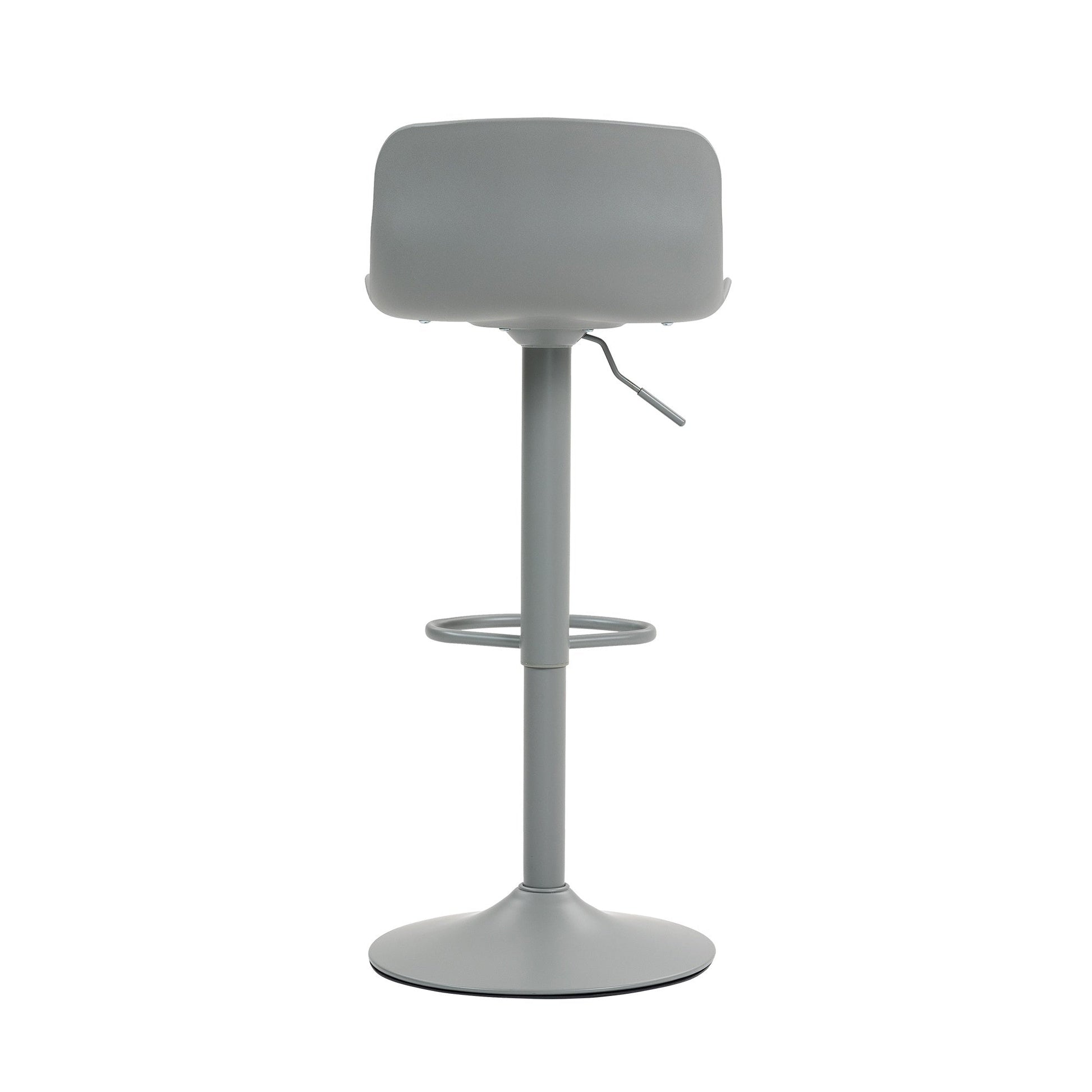 Bar Stools Set of 2 – Modern PU Leather Counter Height Barstools with Back, Height Adjustable Swivel Kitchen Island Chairs, Armless, Large Base - Gray - 1st Choice Furniture Direct