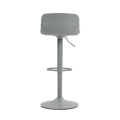 Bar Stools Set of 2 – Modern PU Leather Counter Height Barstools with Back, Height Adjustable Swivel Kitchen Island Chairs, Armless, Large Base - Gray - 1st Choice Furniture Direct