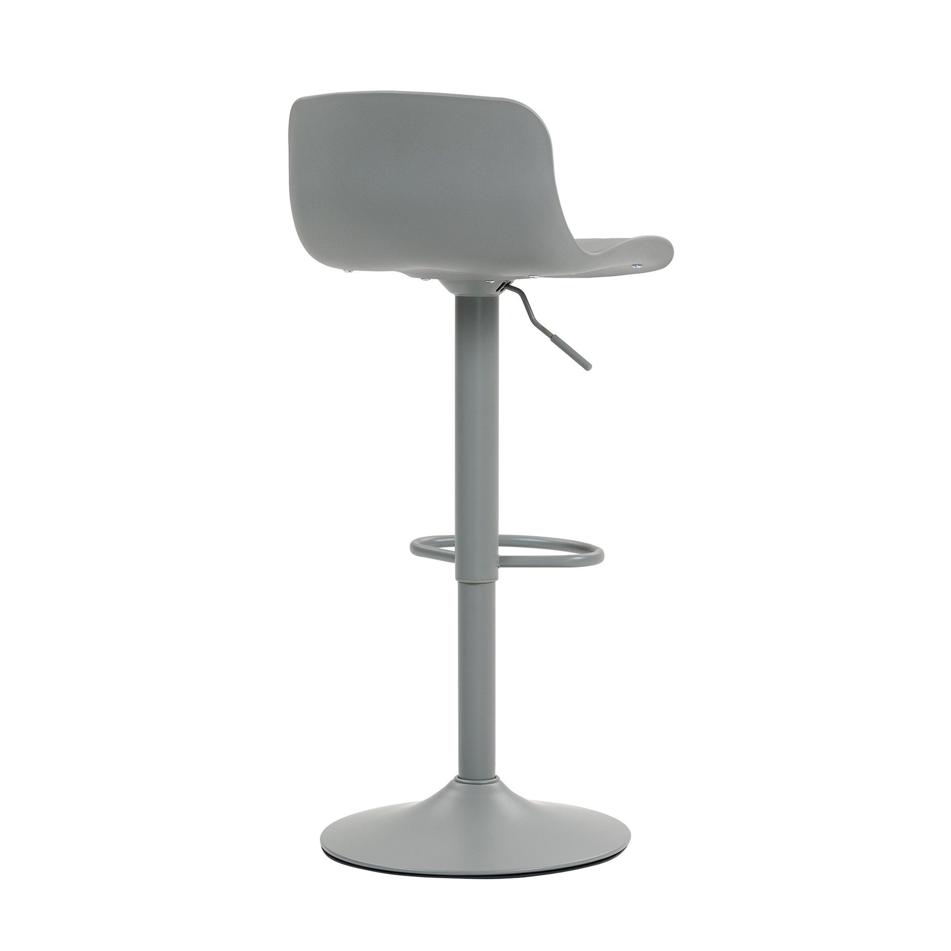 Bar Stools Set of 2 – Modern PU Leather Counter Height Barstools with Back, Height Adjustable Swivel Kitchen Island Chairs, Armless, Large Base - Gray - 1st Choice Furniture Direct