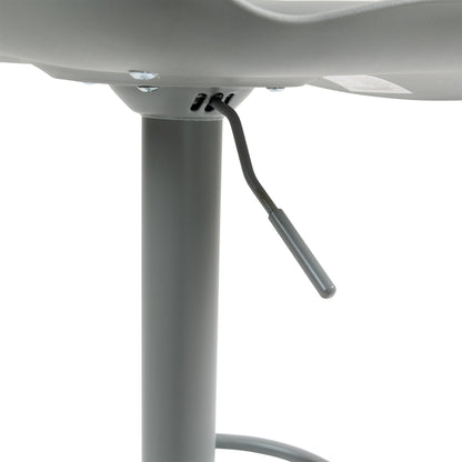 Bar Stools Set of 2 – Modern PU Leather Counter Height Barstools with Back, Height Adjustable Swivel Kitchen Island Chairs, Armless, Large Base - Gray - 1st Choice Furniture Direct