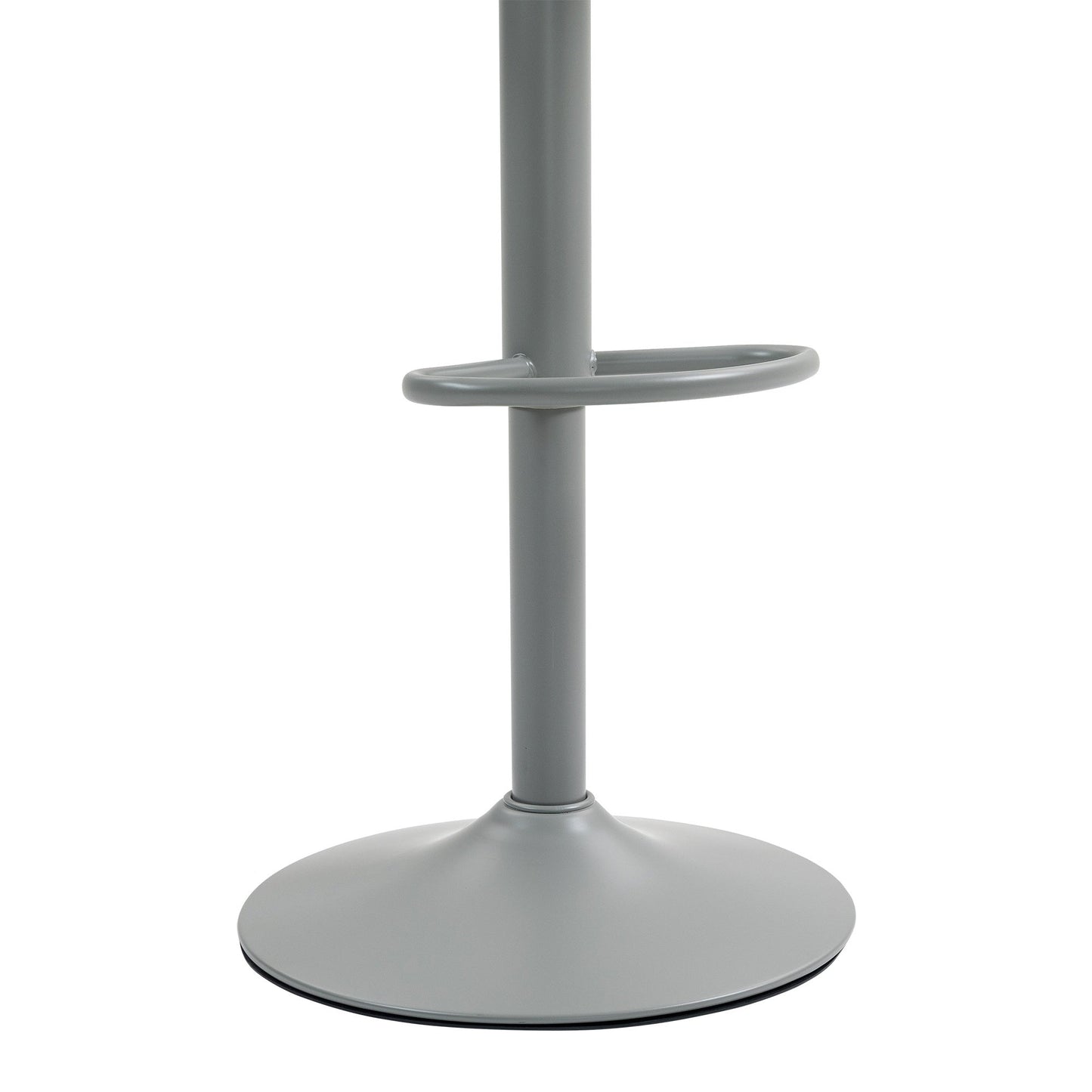 Bar Stools Set of 2 – Modern PU Leather Counter Height Barstools with Back, Height Adjustable Swivel Kitchen Island Chairs, Armless, Large Base - Gray - 1st Choice Furniture Direct