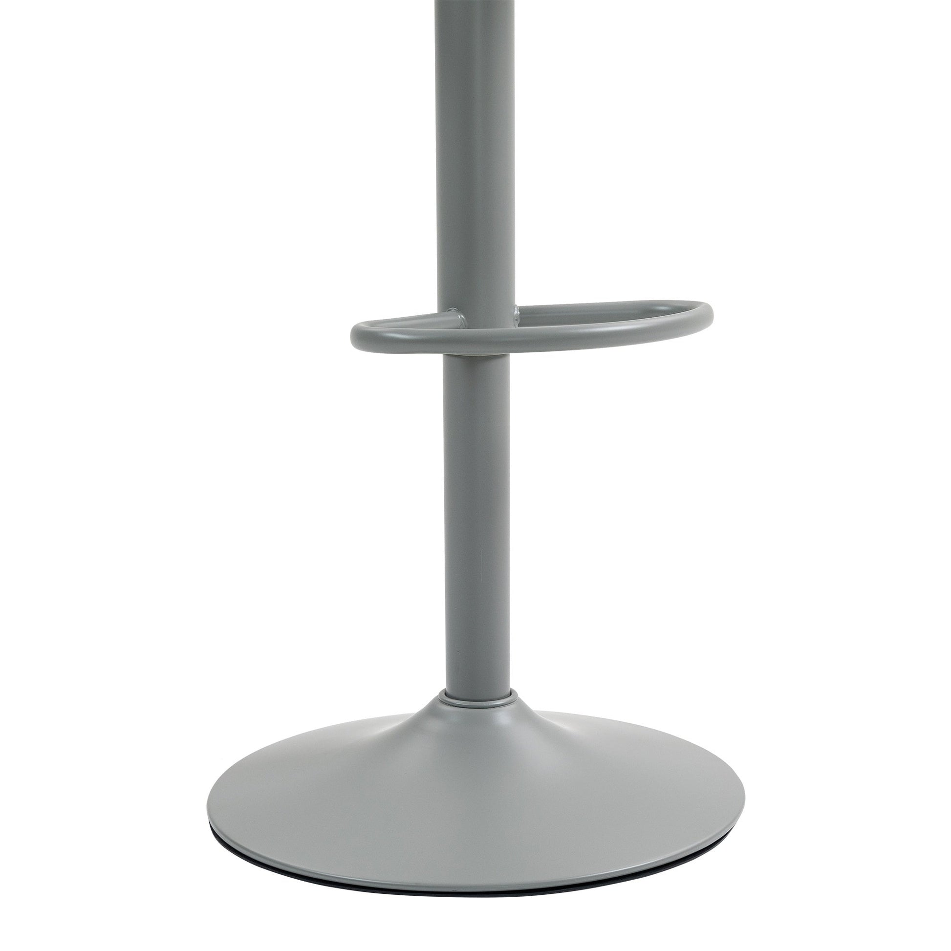 Bar Stools Set of 2 – Modern PU Leather Counter Height Barstools with Back, Height Adjustable Swivel Kitchen Island Chairs, Armless, Large Base - Gray - 1st Choice Furniture Direct