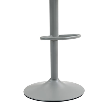 Bar Stools Set of 2 – Modern PU Leather Counter Height Barstools with Back, Height Adjustable Swivel Kitchen Island Chairs, Armless, Large Base - Gray - 1st Choice Furniture Direct