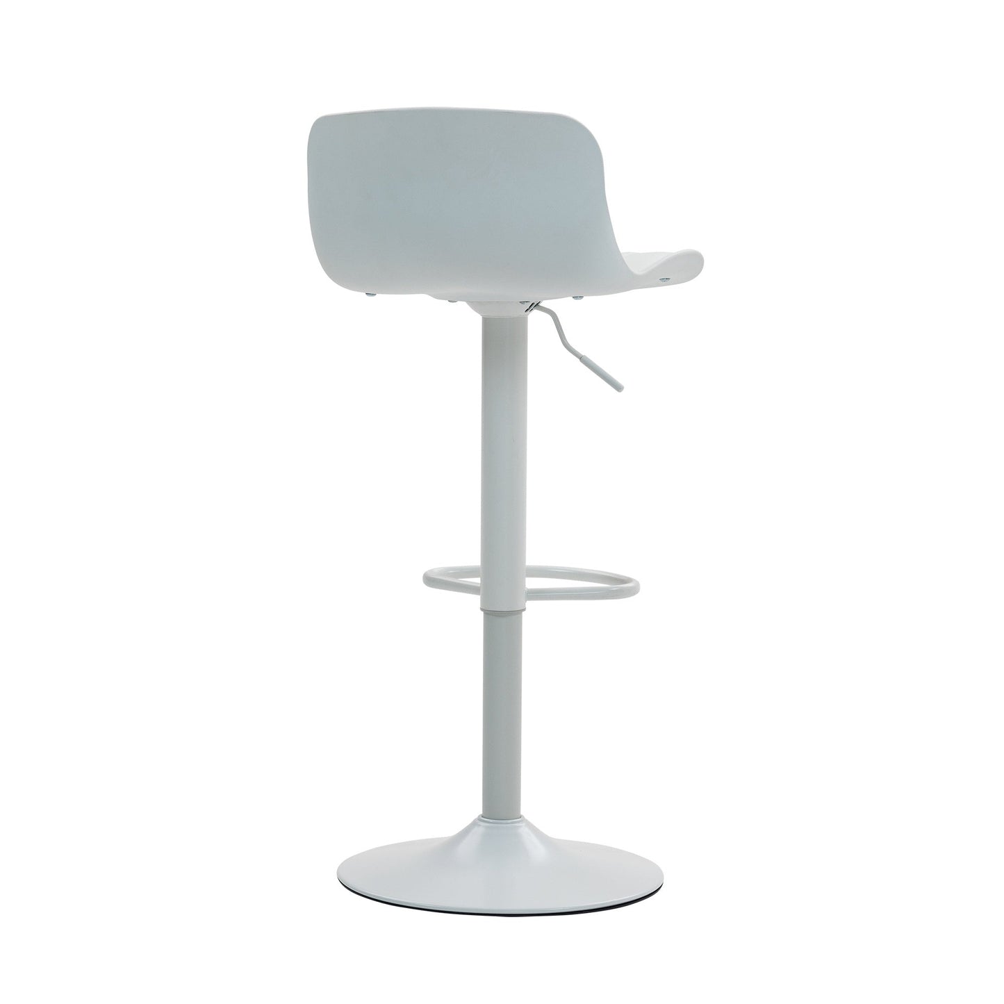 Bar Stools Set of 2 – Modern PU Leather Counter Height Barstools with Back, Height Adjustable Swivel Kitchen Island Chairs, Armless, Large Base - White - 1st Choice Furniture Direct