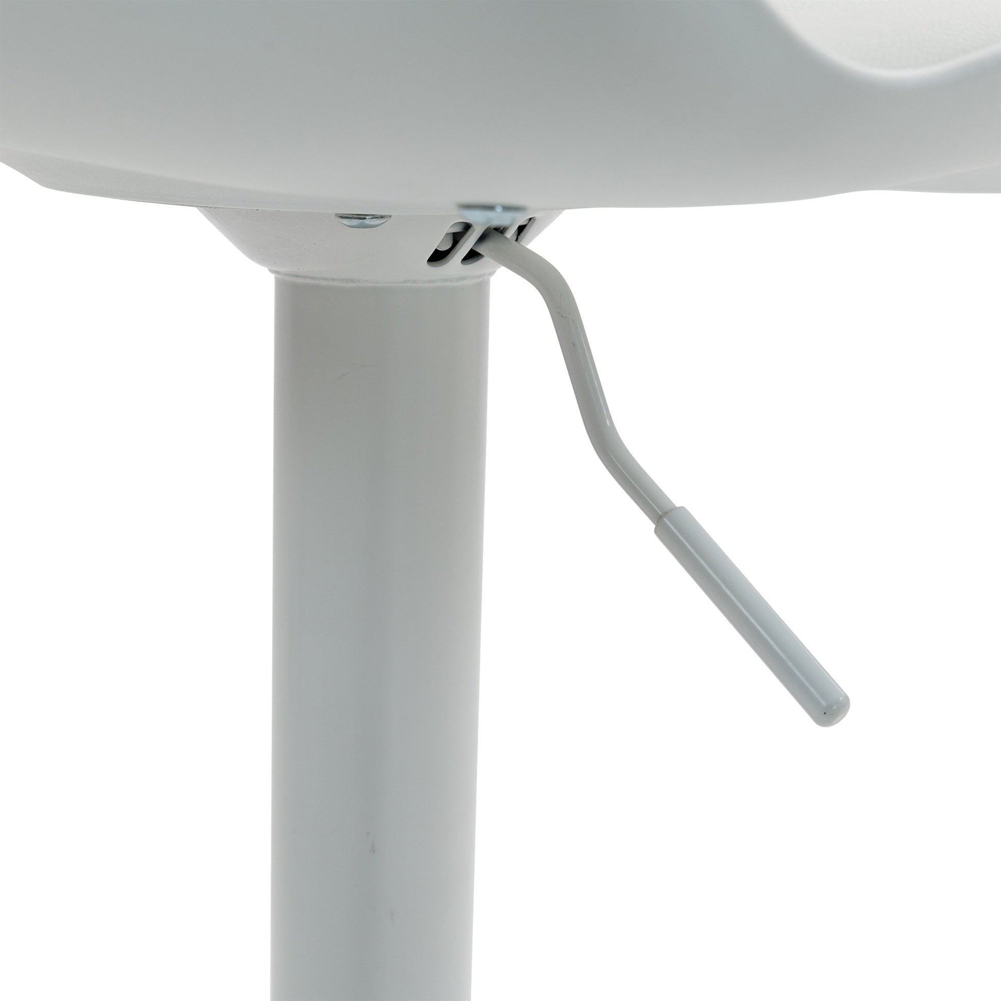 Bar Stools Set of 2 – Modern PU Leather Counter Height Barstools with Back, Height Adjustable Swivel Kitchen Island Chairs, Armless, Large Base - White - 1st Choice Furniture Direct