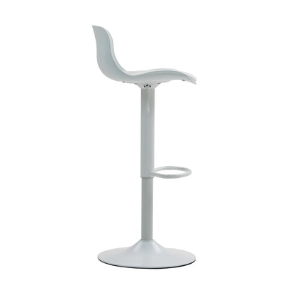 Bar Stools Set of 2 – Modern PU Leather Counter Height Barstools with Back, Height Adjustable Swivel Kitchen Island Chairs, Armless, Large Base - White - 1st Choice Furniture Direct