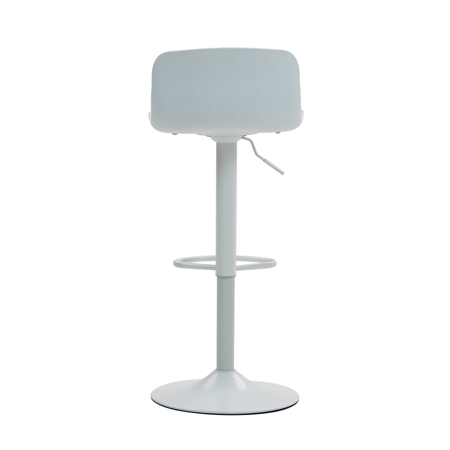 Bar Stools Set of 2 – Modern PU Leather Counter Height Barstools with Back, Height Adjustable Swivel Kitchen Island Chairs, Armless, Large Base - White - 1st Choice Furniture Direct