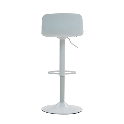 Bar Stools Set of 2 – Modern PU Leather Counter Height Barstools with Back, Height Adjustable Swivel Kitchen Island Chairs, Armless, Large Base - White - 1st Choice Furniture Direct