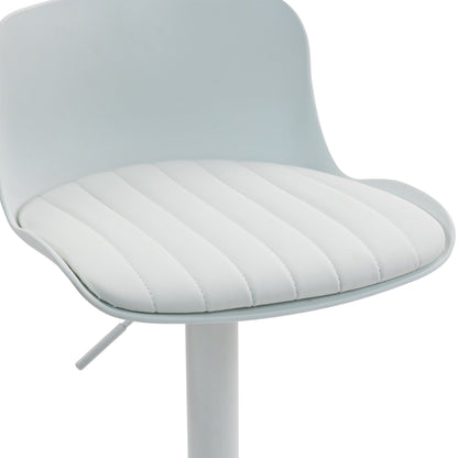 Bar Stools Set of 2 – Modern PU Leather Counter Height Barstools with Back, Height Adjustable Swivel Kitchen Island Chairs, Armless, Large Base - White - 1st Choice Furniture Direct