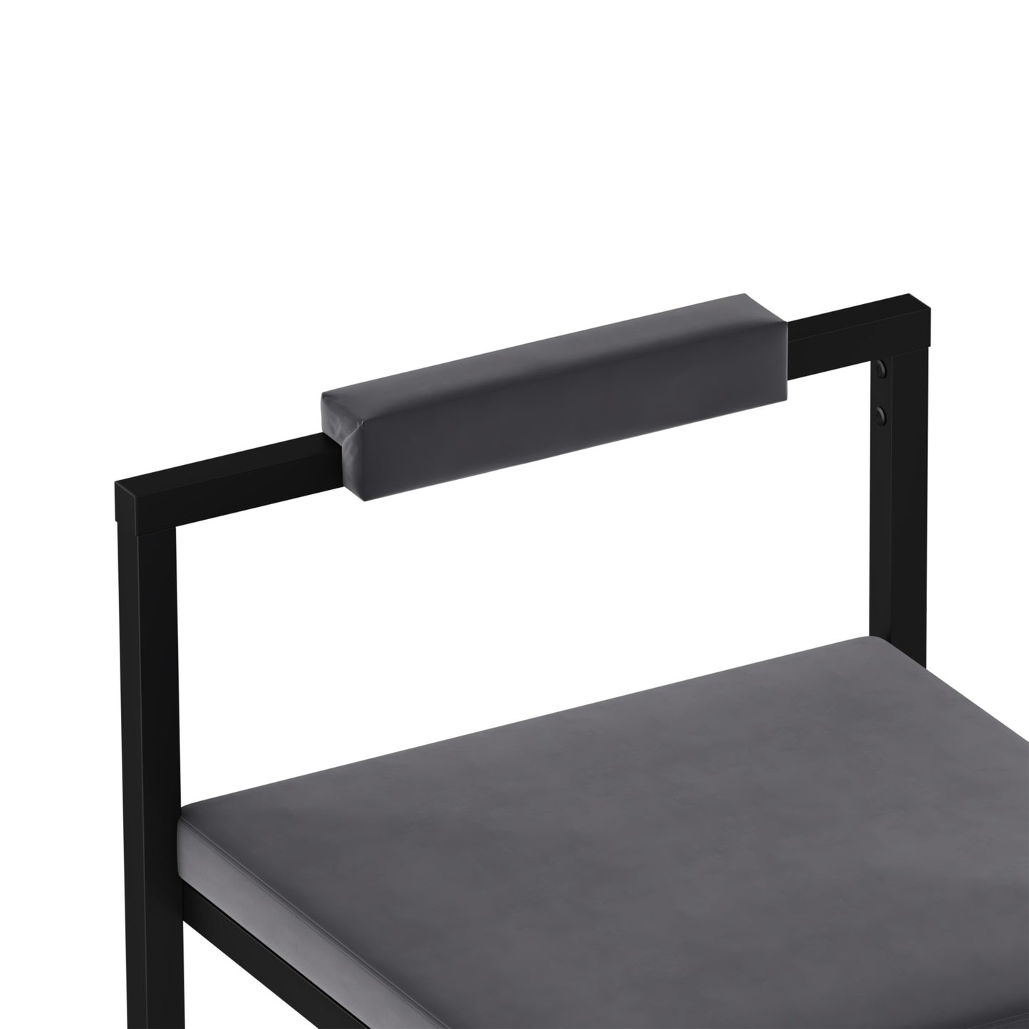 Bar Stools Upholstered Velvet Counter Height Barstools for Kitchen Island Set of 2 Modern Dining Chairs with Footrest & Backrest (Black & Gray) - 1st Choice Furniture Direct