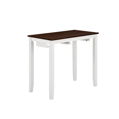 Bar Table and Chairs Set, 3 Piece Dining Table Set, Industrial Breakfast Table Set, for Living Room, Dining Room, Game Room - Antique grey white - 1st Choice Furniture Direct