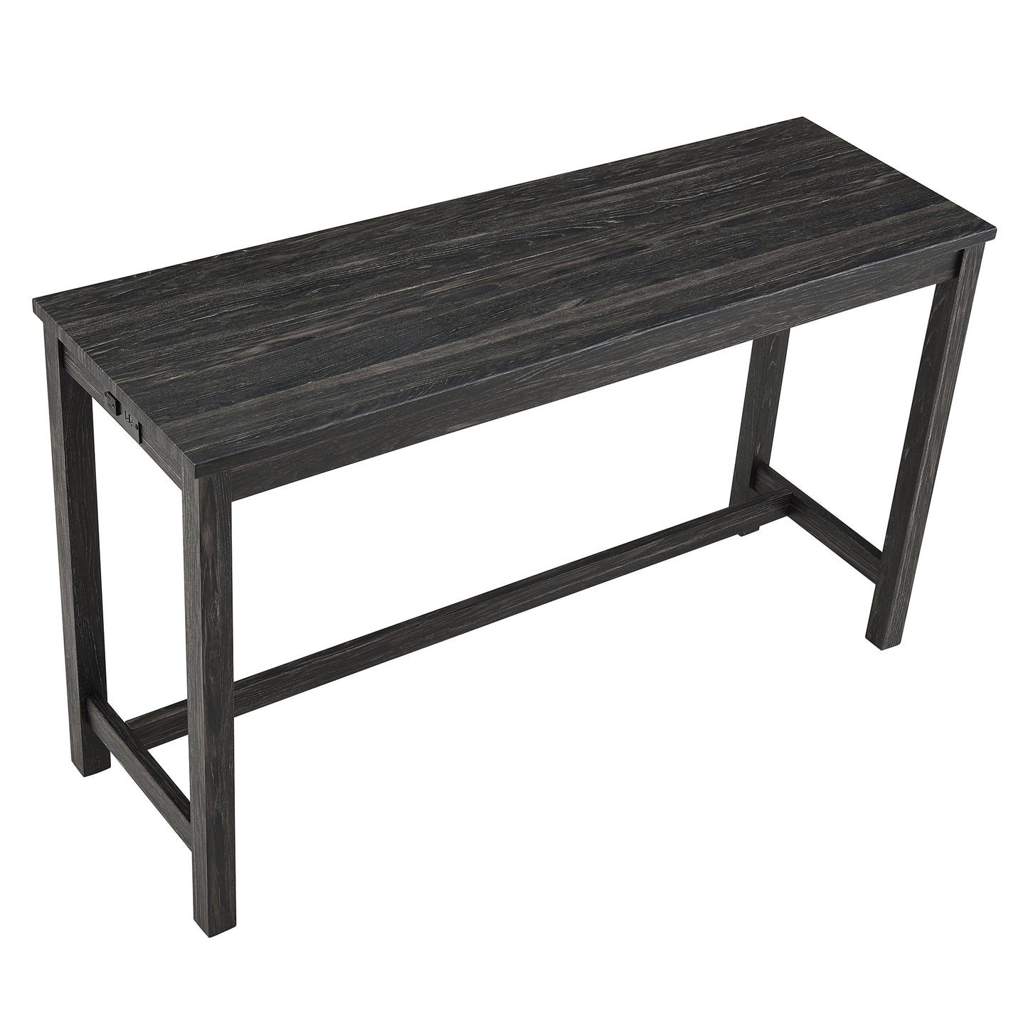 Bar Table Set with Power Outlet, Bar Table and Chairs Set, 4 Piece Dining Table Set, Industrial Breakfast Table Set, for Living Room, Dining Room, Game Room - 1st Choice Furniture Direct