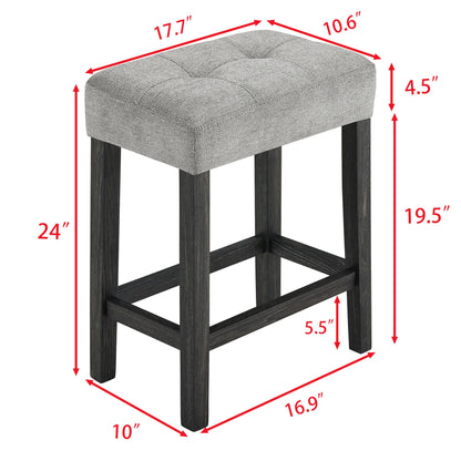 Bar Table Set with Power Outlet, Bar Table and Chairs Set, 4 Piece Dining Table Set, Industrial Breakfast Table Set, for Living Room, Dining Room, Game Room - 1st Choice Furniture Direct