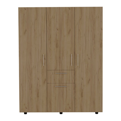 Bariloche 70' High Four - Door, One Drawer Armoire with Three Hanging Rods and Seven Storage Shelves, Bedroom Wardrove - 1st Choice Furniture Direct