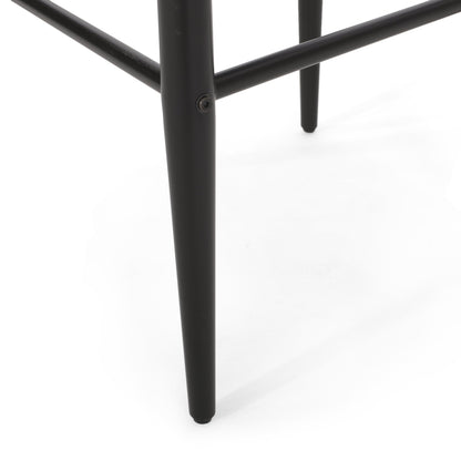Barstools Set of 2, Upholstered Bar Stools with Backs and Iron Legs for Kitchen Island, Gray Fabric Seating 260LBS Weight Capacity - 1st Choice Furniture Direct