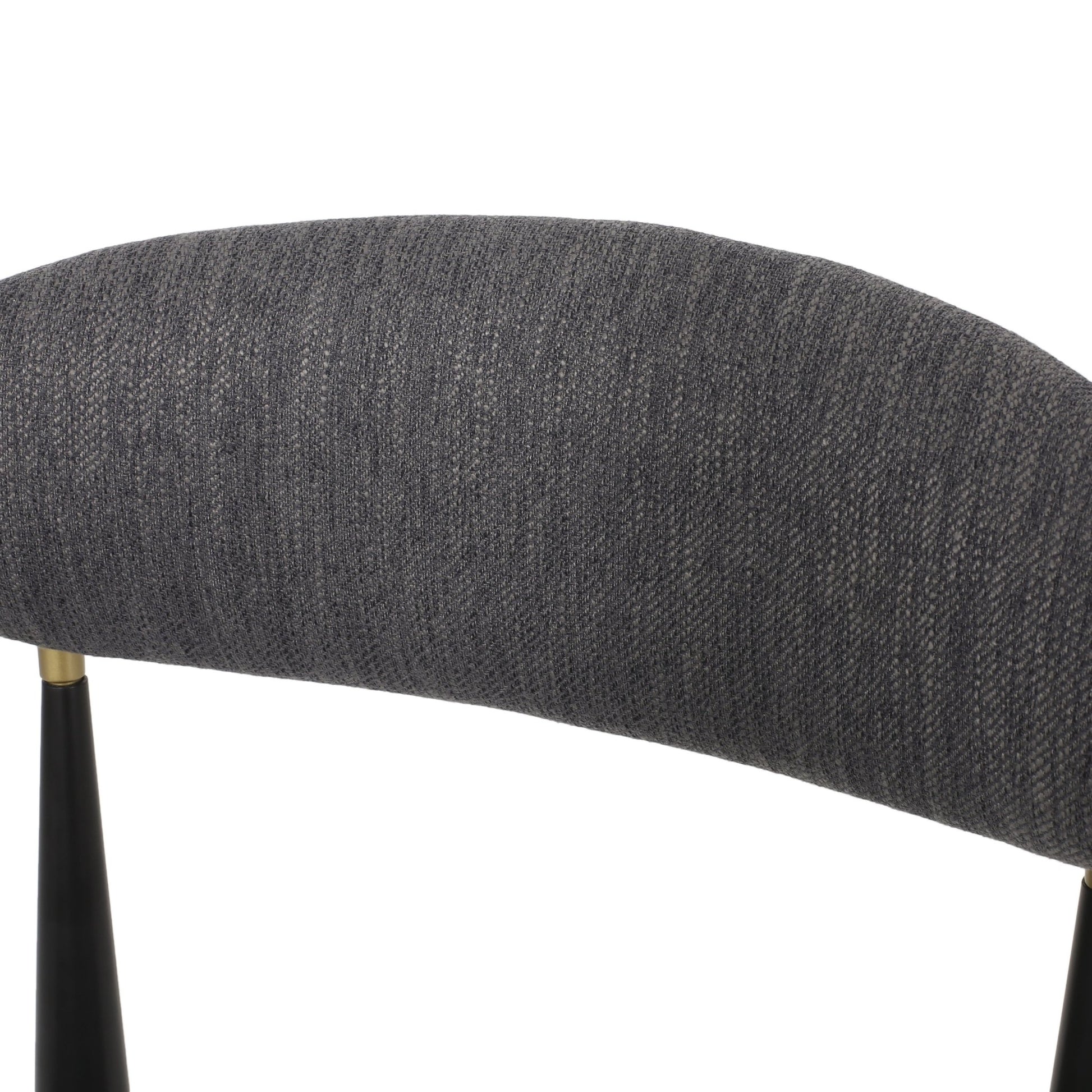 Barstools Set of 2, Upholstered Bar Stools with Backs and Iron Legs for Kitchen Island, Gray Fabric Seating 260LBS Weight Capacity - 1st Choice Furniture Direct