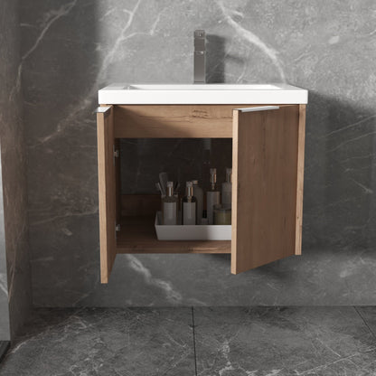 Bathroom Cabinet With Sink,Soft Close Doors,Float Mounting Design,24 Inch For Small Bathroom,24x18 - 00624 IMO(KD - Packing) - 1st Choice Furniture Direct