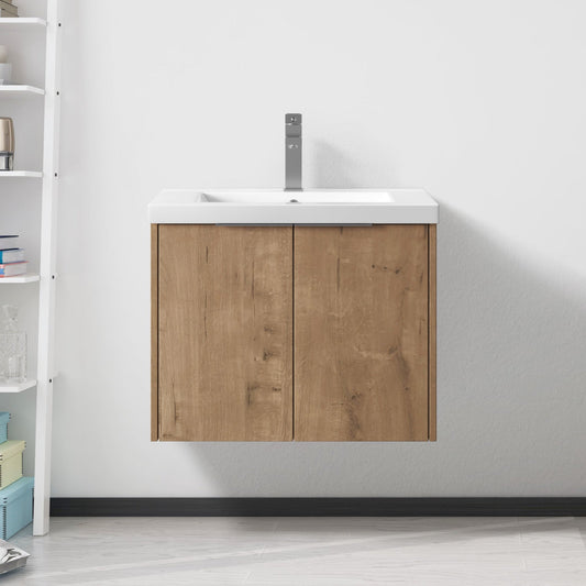 Bathroom Cabinet With Sink,Soft Close Doors,Float Mounting Design,24 Inch For Small Bathroom,24x18 - 00624 IMO(KD - Packing) - 1st Choice Furniture Direct