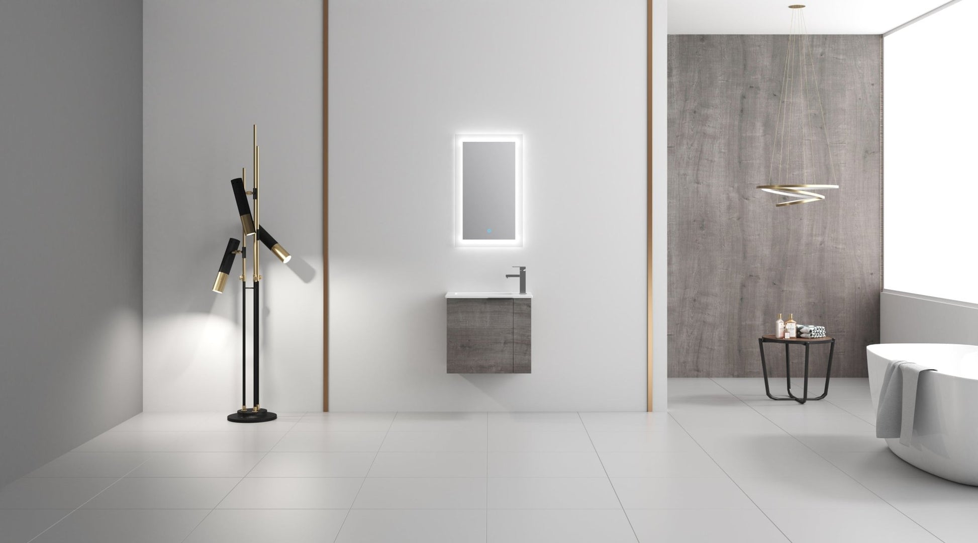 Bathroom Vanity with Sink 22 Inch for Small Bathroom,Floating Bathroom Vanity with Soft Close Door,Small Bathroom Vanity with Sink, 22x13 (KD - Packing) - 1st Choice Furniture Direct