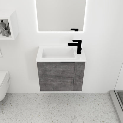 Bathroom Vanity with Sink 22 Inch for Small Bathroom,Floating Bathroom Vanity with Soft Close Door,Small Bathroom Vanity with Sink, 22x13 (KD - Packing) - 1st Choice Furniture Direct