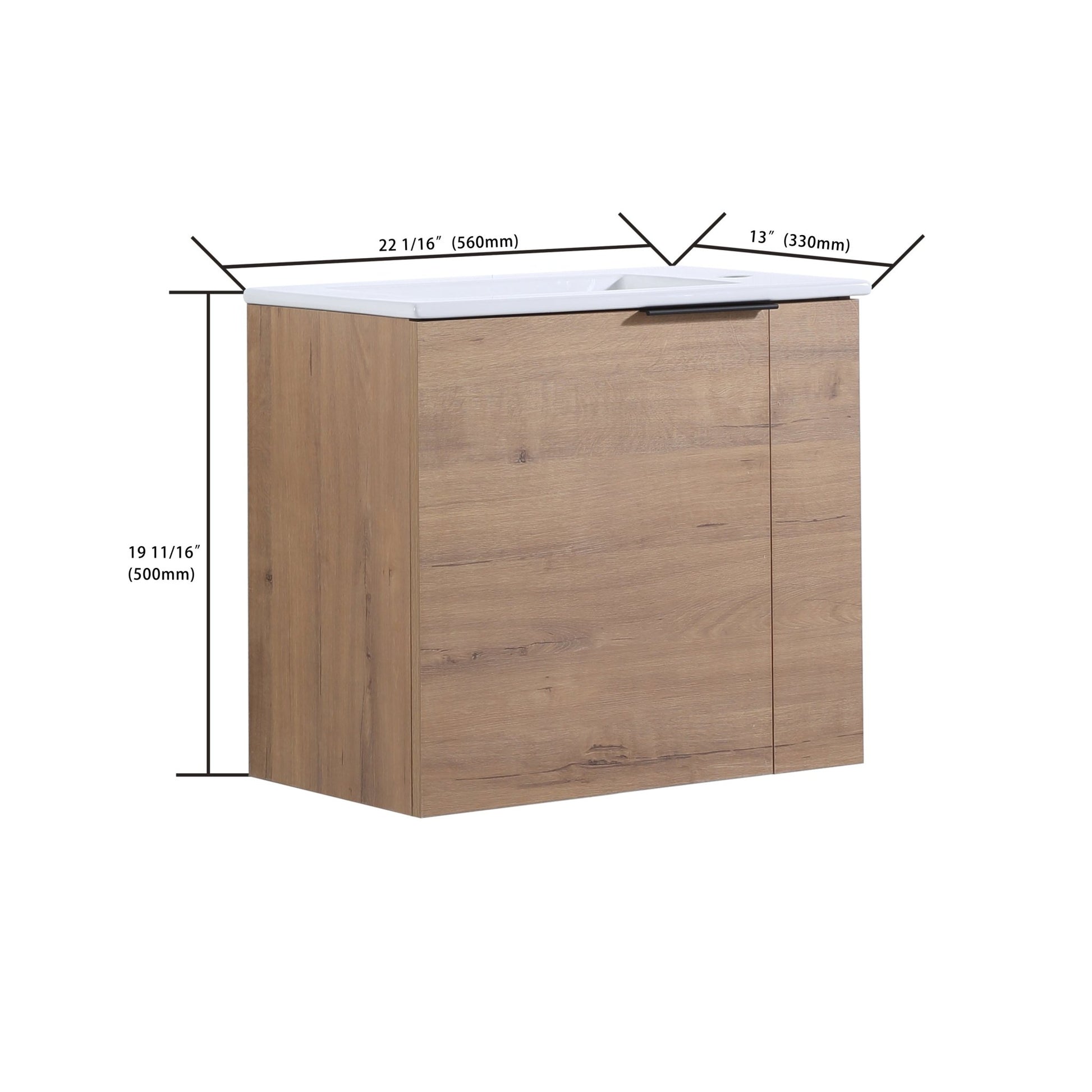 Bathroom Vanity with Sink 22 Inch for Small Bathroom,Floating Bathroom Vanity with Soft Close Door,Small Bathroom Vanity with Sink, 22x13 (KD - Packing) - 1st Choice Furniture Direct