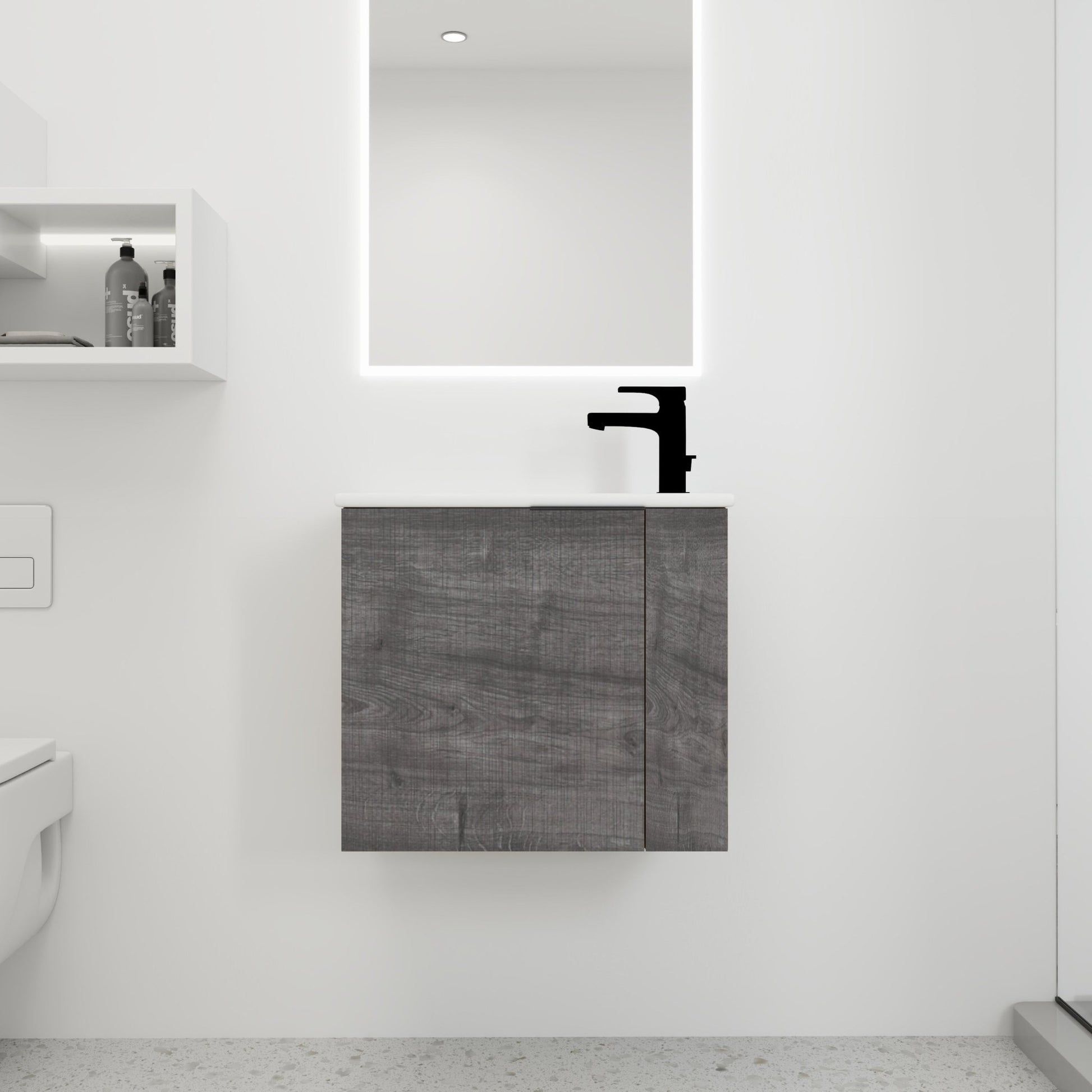 Bathroom Vanity with Sink 22 Inch for Small Bathroom,Floating Bathroom Vanity with Soft Close Door,Small Bathroom Vanity with Sink, 22x13 (KD - Packing) - 1st Choice Furniture Direct