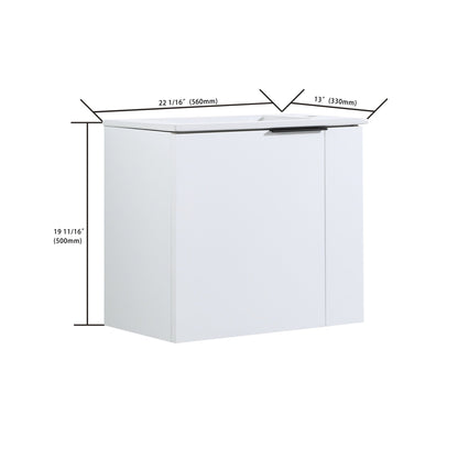 Bathroom Vanity with Sink 22 Inch for Small Bathroom,Floating Bathroom Vanity with Soft Close Door,Small Bathroom Vanity with Sink, 22x13 (KD - Packing) - 1st Choice Furniture Direct