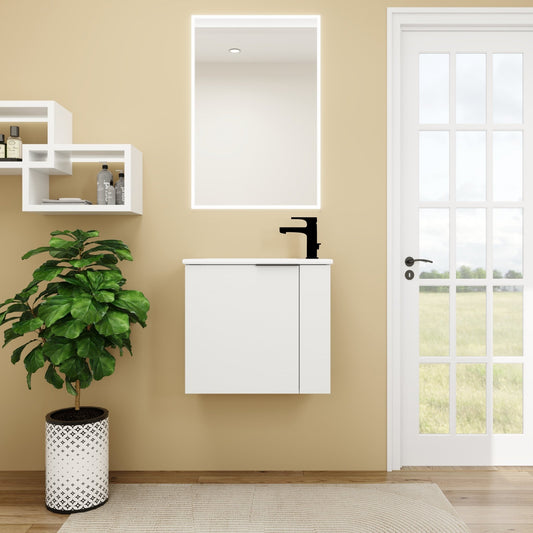 Bathroom Vanity with Sink 22 Inch for Small Bathroom,Floating Bathroom Vanity with Soft Close Door,Small Bathroom Vanity with Sink, 22x13 (KD - Packing) - 1st Choice Furniture Direct