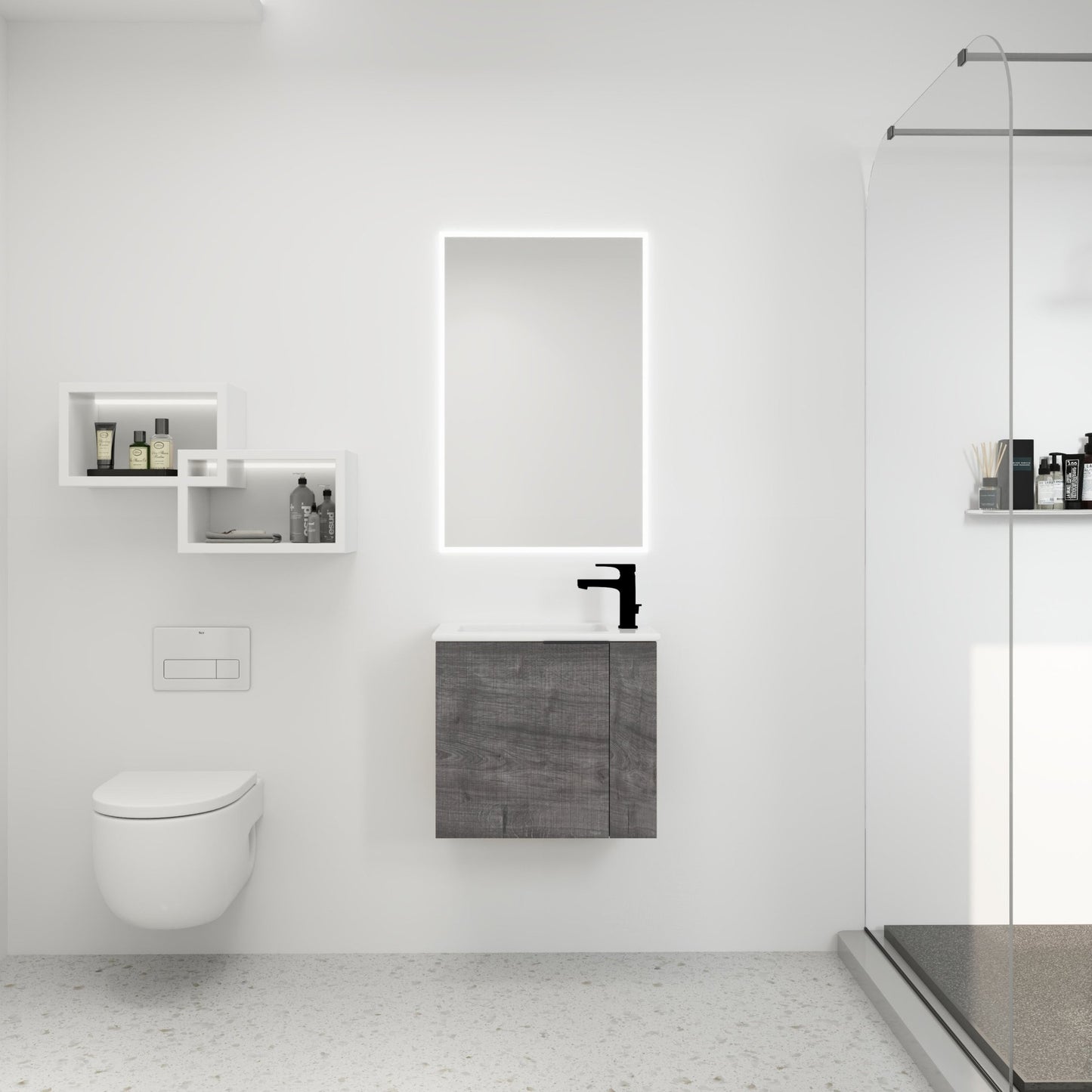Bathroom Vanity with Sink 22 Inch for Small Bathroom,Floating Bathroom Vanity with Soft Close Door,Small Bathroom Vanity with Sink, 22x13 (KD - Packing) - 1st Choice Furniture Direct