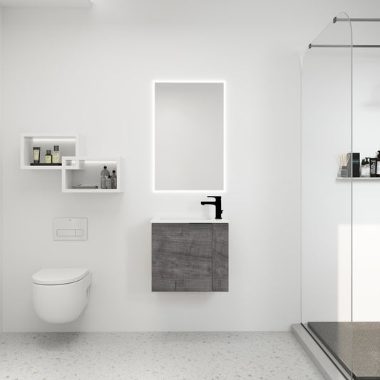 Bathroom Vanity with Sink 22 Inch for Small Bathroom,Floating Bathroom Vanity with Soft Close Door,Small Bathroom Vanity with Sink, 22x13 (KD - Packing) - 1st Choice Furniture Direct