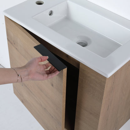 Bathroom Vanity with Sink 22 Inch for Small Bathroom,Floating Bathroom Vanity with Soft Close Door,Small Bathroom Vanity with Sink, 22x13 (KD - Packing) - 1st Choice Furniture Direct